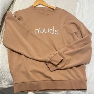 Nuuds Men's Crewneck Sweater in Warm Brown